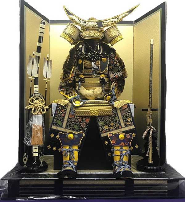 伊達政宗 30号 子供用着用鎧 飾り台 屏風 弓太刀 セット