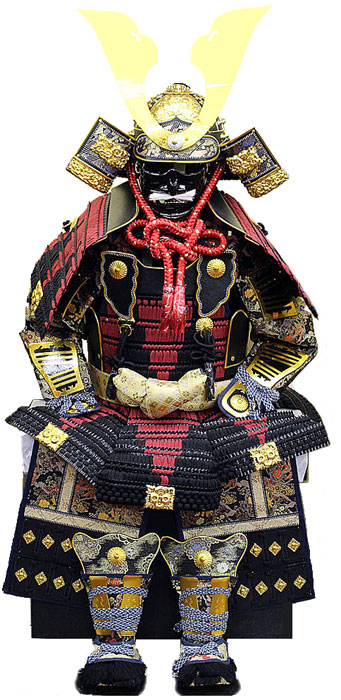 子供着用鎧 黒赤紋柄鎧