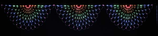 LEDドレープネットライト(レインボー)